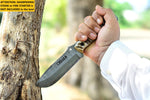 Ottoza Handmade Damascus Hunting Knife & Ram Horn Handle No:308